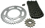 Kawasaki Ninja 1986-1987, O-ring Chain And Sprocket Set EX250,. Fixed Price $82.49.