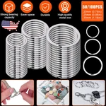 50/100/150 Stainless Steel Key 20-25-30MM Rings Split Hoop Diy Flat Metal Chains. Fixed Price $10.68.