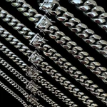 Real Solid Stainless Steel Miami Cuban Link Chain Necklace Box Clasp 4-18MM. Fixed Price $36.75.