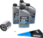 Drag Specialties Oil Full Synthetic Change Kit - 20W50 Twin Cam Chrome. Fixed Price $89.99.