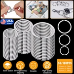 100/50 Pcs Stainless Steel Key Rings Split HOOP-30/25/20MM Diy Flat Metal Chains. Fixed Price $18.95.