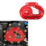 Red Transmission Side Cover For Harley 07-16 Touring Fl Softail, 06-17 Dyna Fxd. Fixed Price $119.95.