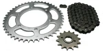 Kawasaki Ninja 250, 1988-2012, O-ring Chain And Sprocket Set. Fixed Price $82.49.