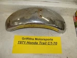 1971 Honda Trail CT70 Oem Rear Back Fender Original Chrome Mud Guard. Fixed Price $44.00.