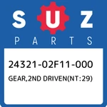 24321-02F11-000 Suzuki GEAR,2ND DRIVEN(NT:29) 2432102F11000, New Genuine Oem Par. Fixed Price $100.24.