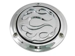 V-twin 42-0470 Chrome 3-HOLE Flame Derby Cover For 70-98 Big Evo. Fixed Price $66.95.